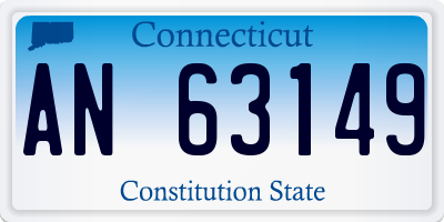 CT license plate AN63149