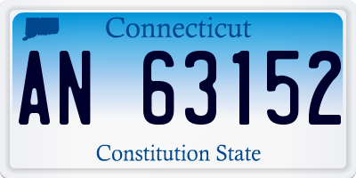CT license plate AN63152