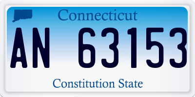 CT license plate AN63153