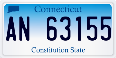 CT license plate AN63155