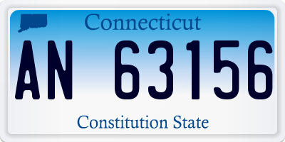 CT license plate AN63156