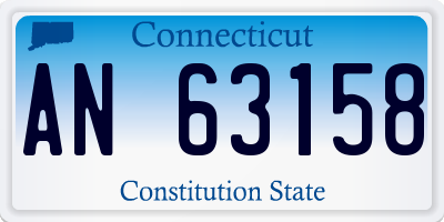 CT license plate AN63158
