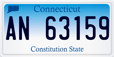 CT license plate AN63159