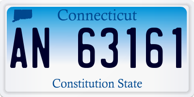 CT license plate AN63161
