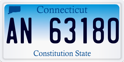 CT license plate AN63180
