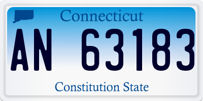 CT license plate AN63183