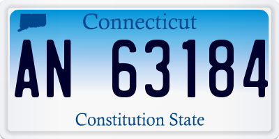 CT license plate AN63184