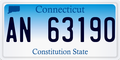 CT license plate AN63190