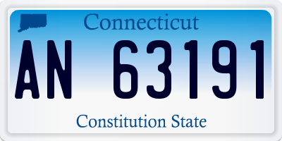 CT license plate AN63191
