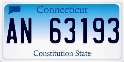 CT license plate AN63193