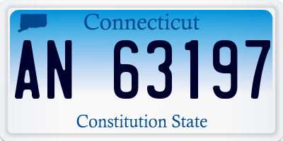 CT license plate AN63197