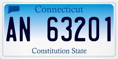 CT license plate AN63201