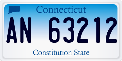 CT license plate AN63212