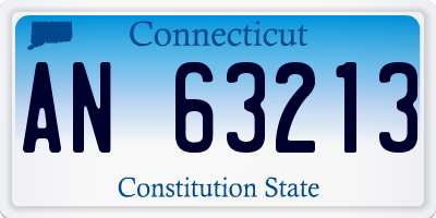 CT license plate AN63213
