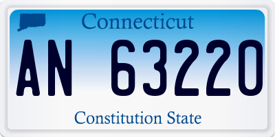CT license plate AN63220