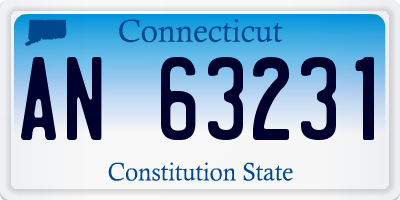 CT license plate AN63231
