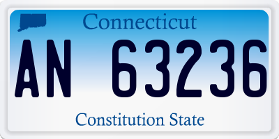 CT license plate AN63236