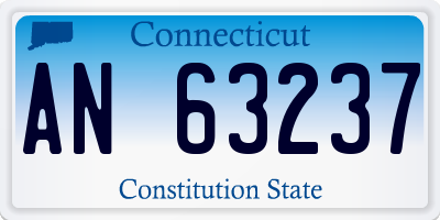 CT license plate AN63237