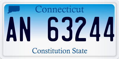 CT license plate AN63244