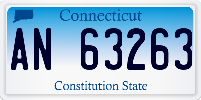 CT license plate AN63263