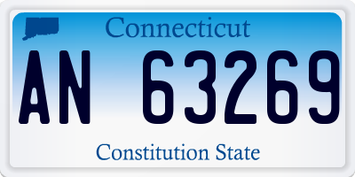 CT license plate AN63269