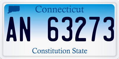 CT license plate AN63273