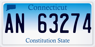 CT license plate AN63274