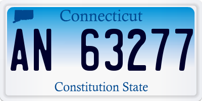 CT license plate AN63277