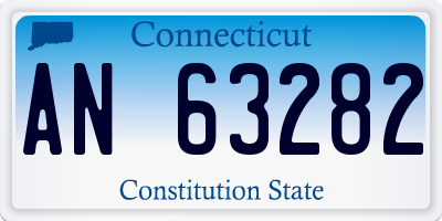 CT license plate AN63282
