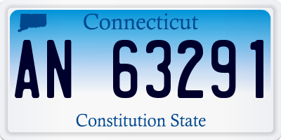 CT license plate AN63291