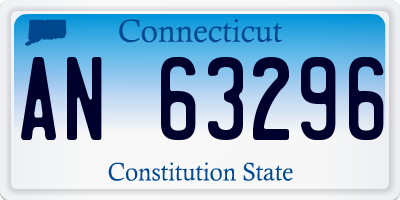 CT license plate AN63296