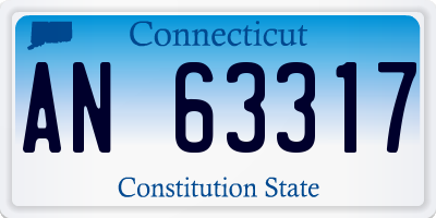 CT license plate AN63317