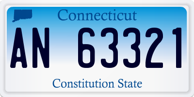 CT license plate AN63321