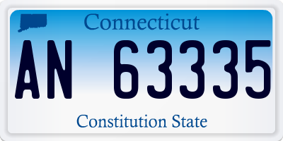 CT license plate AN63335