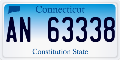CT license plate AN63338