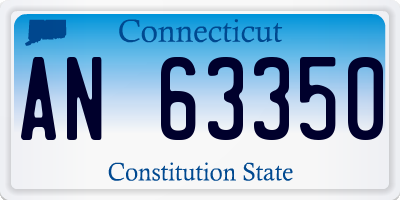 CT license plate AN63350