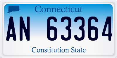CT license plate AN63364