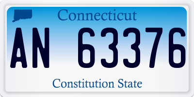CT license plate AN63376