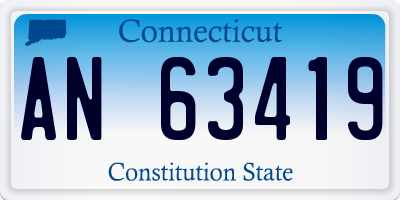 CT license plate AN63419