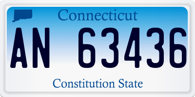 CT license plate AN63436