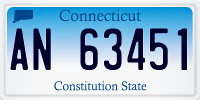 CT license plate AN63451
