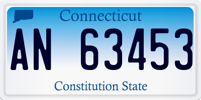 CT license plate AN63453