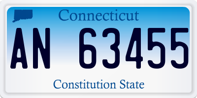 CT license plate AN63455