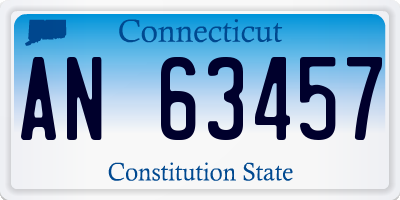 CT license plate AN63457