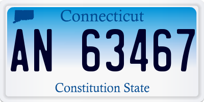 CT license plate AN63467