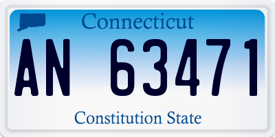 CT license plate AN63471