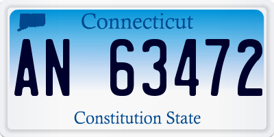 CT license plate AN63472
