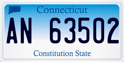 CT license plate AN63502