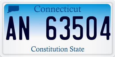 CT license plate AN63504