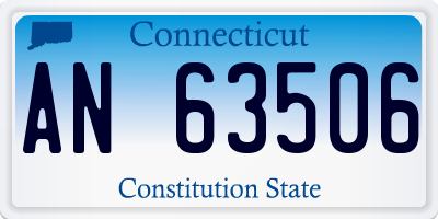 CT license plate AN63506